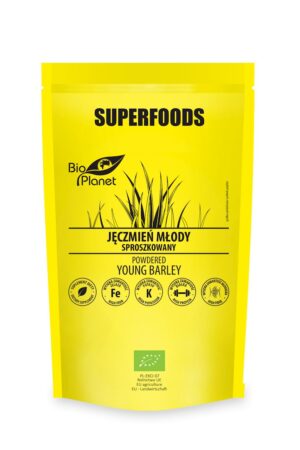 JĘCZMIEŃ MŁODY SPROSZKOWANY BIO 100 g - BIO PLANET SUPERFOODS (2 szt.)