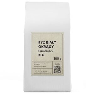 RYŻ BIAŁY OKRĄGŁY BEZGLUTENOWY BIO 800 g - THE PLANET (1 szt.)