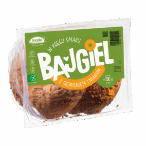 BAJGLE Z SIEMIENIEM LNIANYM BEZGLUTENOWE (2 szt.) 190 g - INCOLA (2 szt.)