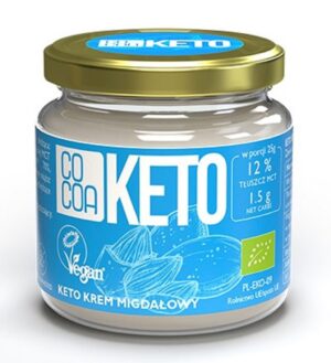 KREM MIGDAŁOWY Z OLEJEM MCT BEZ DODATKU CUKRÓW KETO BIO 200 g - COCOA (1 szt.)