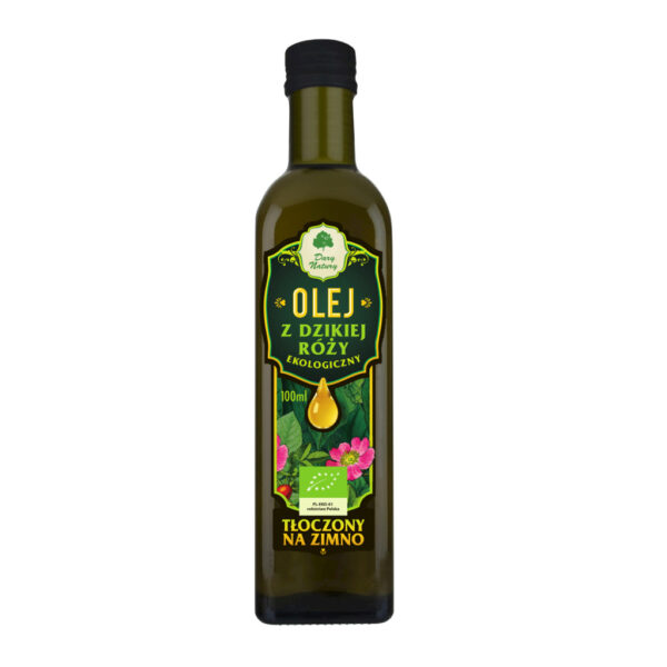 OLEJ Z PESTEK DZIKIEJ RÓŻY TŁOCZONY NA ZIMNO BIO 100 ml - DARY NATURY (1 szt.)