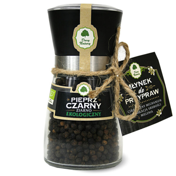 PIEPRZ CZARNY ZIARNO W MŁYNKU BIO 90 g - DARY NATURY (1 szt.)
