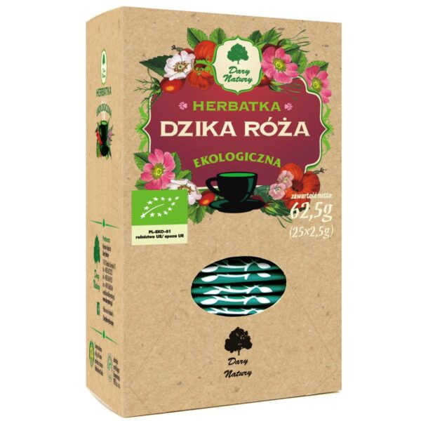 HERBATKA Z DZIKIEJ RÓŻY BIO (25 x 2,5 g) 62,5 g - DARY NATURY (2 szt.)