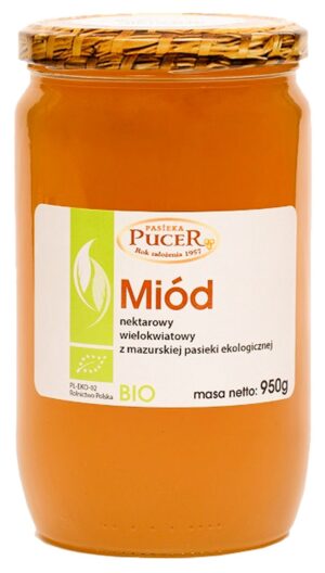 MIÓD WIELOKWIATOWY BIO 950 g - PASIEKA PUCER (1 szt.)