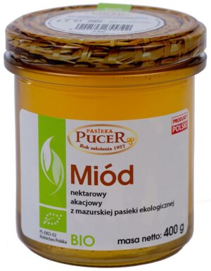 MIÓD AKACJOWY  BIO 400 g - PASIEKA PUCER (1 szt.)