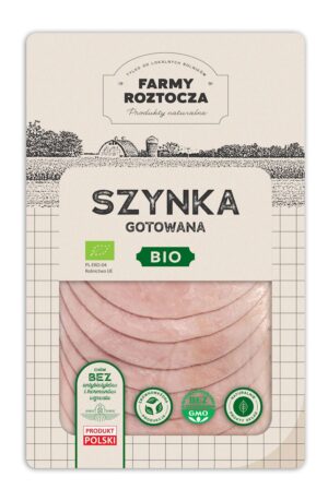 SZYNKA GOTOWANA PLASTRY BIO 100 g - FARMY ROZTOCZA (Z PÓŁKI) (2 szt.)