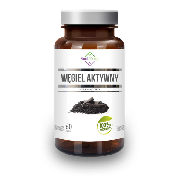 WĘGIEL AKTYWNY (180 mg) 60 KAPSUŁEK - SOUL FARM (2 szt.)