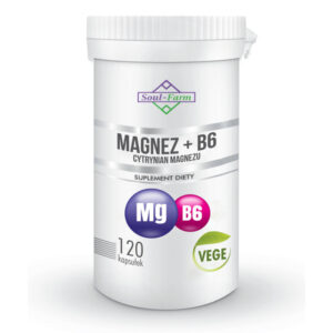 MAGNEZ + WITAMINA B6 120 KAPSUŁEK - SOUL FARM (1 szt.)