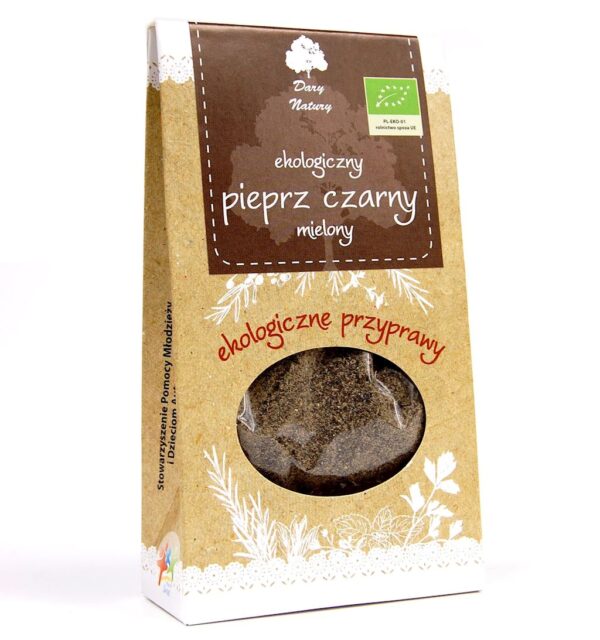 PIEPRZ CZARNY MIELONY BIO 50 g - DARY NATURY (2 szt.)
