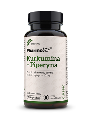 KURKUMINA + PIPERYNA BEZGLUTENOWE 90 KAPSUŁEK - PHARMOVIT (CLASSIC) (1 szt.)