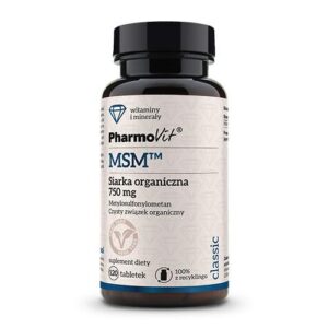 MSM SIARKA ORGANICZNA (750 mg) BEZGLUTENOWA 120 TABLETEK - PHARMOVIT (CLASSIC) (1 szt.)