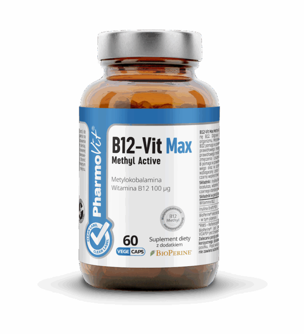 WITAMINA B12 (100 µg) BEZGLUTENOWA 60 KAPSUŁEK - PHARMOVIT (CLEAN LABEL) (1 szt.)
