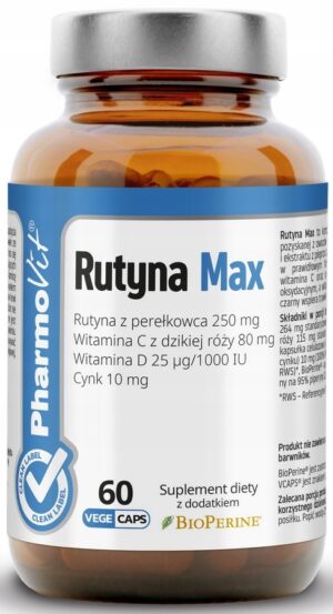 RUTYNA MAX BEZGLUTENOWA 60 KAPSUŁEK - PHARMOVIT (CLEAN LABEL) (1 szt.)