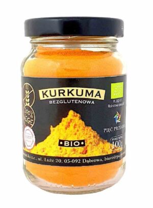 KURKUMA MIELONA BEZGLUTENOWA BIO 100 g - PIĘĆ PRZEMIAN (2 szt.)