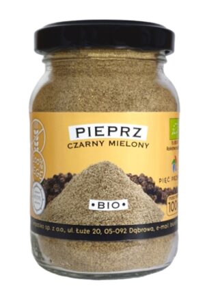 PIEPRZ CZARNY MIELONY BEZGLUTENOWY BIO 100 g - PIĘĆ PRZEMIAN (2 szt.)