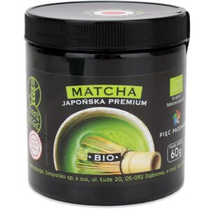 HERBATA ZIELONA MATCHA JAPOŃSKA BEZGLUTENOWA BIO 60 g - PIĘĆ PRZEMIAN (1 szt.)