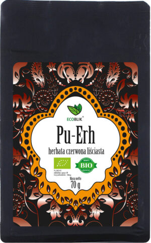 HERBATA CZERWONA LIŚCIASTA PU ERH BIO 70 g - ECOBLIK (2 szt.)