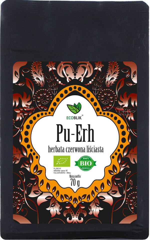 HERBATA CZERWONA LIŚCIASTA PU ERH BIO 70 g - ECOBLIK (2 szt.)
