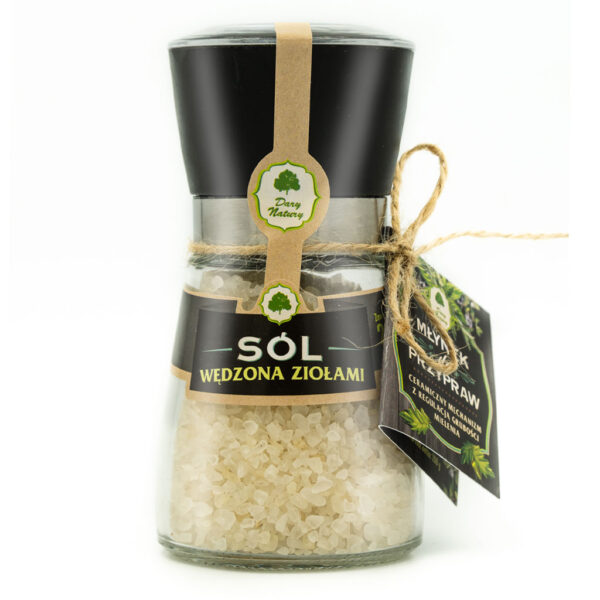 SÓL WĘDZONA ZIOŁAMI W MŁYNKU 200 g - DARY NATURY (1 szt.)