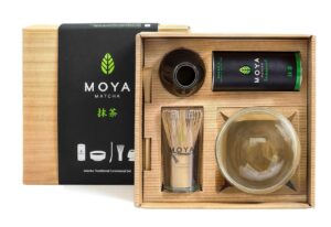 ZESTAW CEREMONIALNY DO MATCHY ZE SZKLANĄ CZARKĄ - MOYA MATCHA (1 szt.)