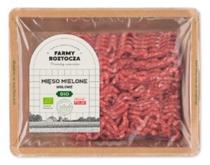 MIĘSO MIELONE WOŁOWE SUROWE BIO 300 g - FARMY  ROZTOCZA (NA ZAMÓWIENIE) (1 szt.)