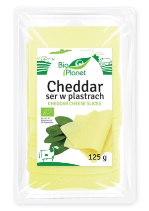 SER CHEDDAR PLASTRY BIO 125 g - BIO PLANET (2 szt.)