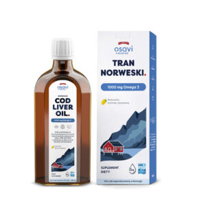 TRAN NORWESKI OMEGA-3 (1000 mg) O SMAKU CYTRYNOWYM 250 ml - OSAVI (1 szt.)