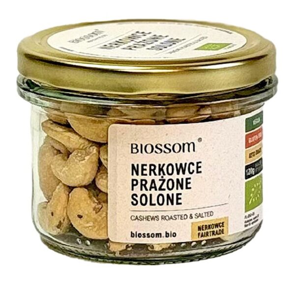 ORZECHY NERKOWCA PRAŻONE I SOLONE FAIR TRADE BEZGLUTENOWE BIO 120 g - BIOSSOM (1 szt.)