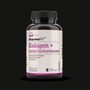 KOLAGEN + KWAS HIALURONOWY BEZGLUTENOWY 90 KAPSUŁEK - PHARMOVIT (CLASSIC) (1 szt.)