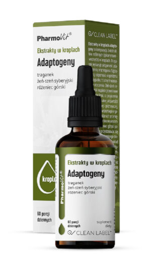 EKSTRAKTY W KROPLACH ADAPTOGENY BEZGLUTENOWE 30 ml - PHARMOVIT (CLEAN LABEL) (1 szt.)