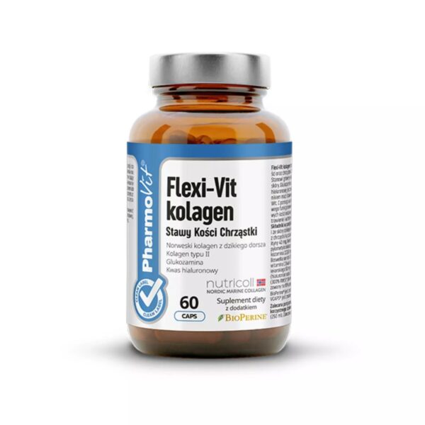 KAPSUŁKI NA WSPARCIE STAWÓW, KOŚCI I CHRZĄSTEK FLEXI-VIT KOLAGEN BEZGLUTENOWE 60 szt. - PHARMOVIT (CLEAN LABEL) (1 szt.)