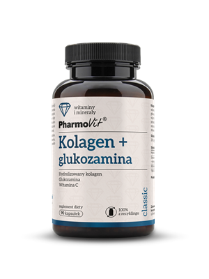 KOLAGEN + GLUKOZAMINA BEZGLUTENOWE 90 KAPSUŁEK - PHARMOVIT (CLASSIC) (1 szt.)