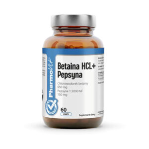 BETAINA + PEPSYNA BEZGLUTENOWA 60 KAPSUŁEK - PHARMOVIT (CLEAN LABEL) (1 szt.)