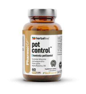 KAPSUŁKI NA KONTROLĘ POTLIWOŚCI (POT CONTROL) BEZGLUTENOWE 60 szt. - PHARMOVIT (HERBALLINE) (1 szt.)