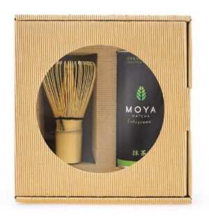 ZESTAW HERBATA ZIELONA MATCHA CODZIENNA JAPOŃSKA BIO 30 g & MIOTEŁKA BAMBUSOWA CHASEN - MOYA MATCHA (1 szt.)