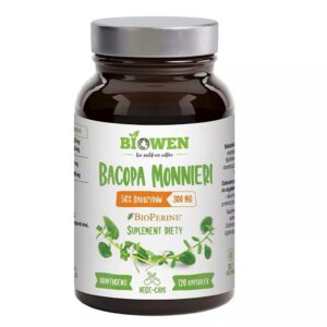 BACOPA MONNIERI EKSTRAKT (300 mg) BEZGLUTENOWY 120 KAPSUŁEK - BIOWEN (1 szt.)