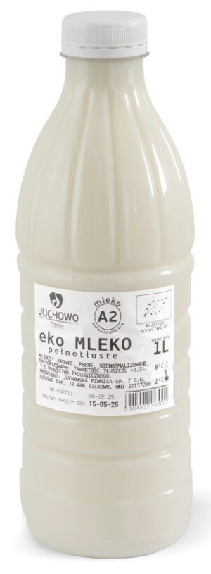 MLEKO A2 ŚWIEŻE 3,5 % BIO 1 L - JUCHOWO (NA ZAMÓWIENIE) (1 szt.)