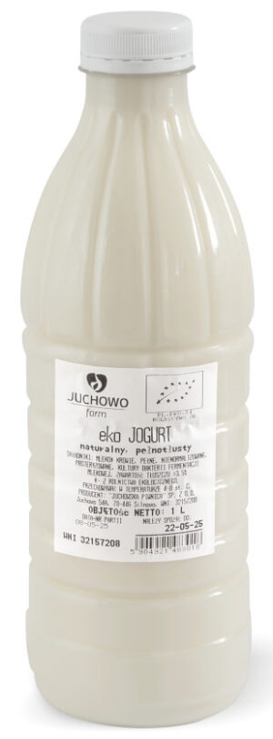 JOGURT NATURALNY 3,5 % Z MLEKA A2 BIO 1 L - JUCHOWO (NA ZAMÓWIENIE) (1 szt.)