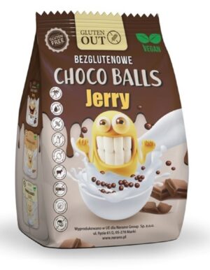 KULKI ZBOŻOWE KAKAOWE BEZGLUTENOWE 375 g - JERRY GLUTEN OUT (2 szt.)