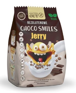 CHRUPKI ZBOŻOWE KAKAOWE SMILES BEZGLUTENOWE 375 g - JERRY GLUTEN OUT (2 szt.)