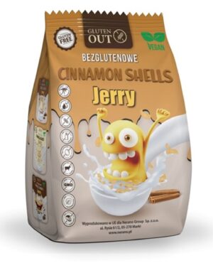 MUSZELKI ZBOŻOWE CYNAMONOWE BEZGLUTENOWE 375 g - JERRY GLUTEN OUT (2 szt.)