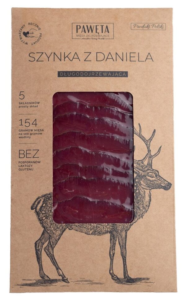 SZYNKA Z DANIELA DOJRZEWAJĄCA PLASTRY BEZGLUTENOWA 50 g - PAWĘTA (1 szt.)