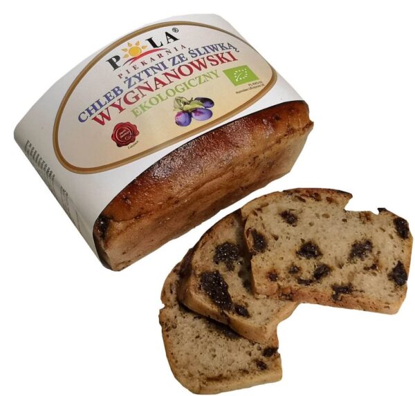 CHLEB ŻYTNI WYGNANOWSKI ZE ŚLIWKĄ BIO 350 g - POLA (NA ZAMÓWIENIE) (1 szt.)