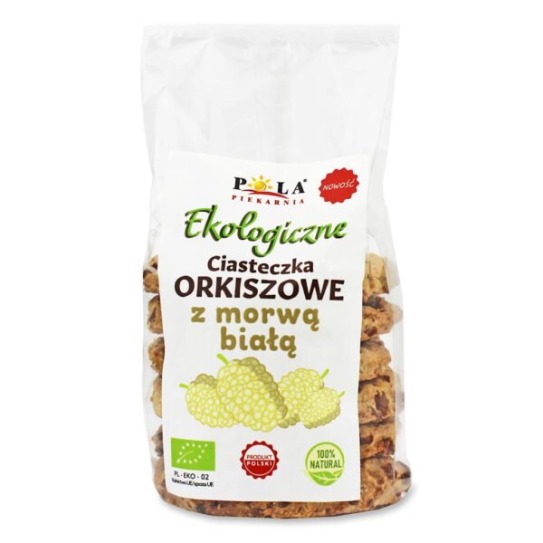 CIASTKA ORKISZOWE Z MORWĄ BIAŁĄ BEZ DODATKU CUKRÓW BIO 170 g - PIEKARNIA POLA (NA ZAMÓWIENIE) (1 szt.)