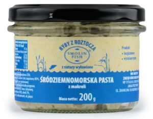PASTA Z MAKRELI WĘDZONEJ ŚRÓDZIEMNOMORSKA BEZGLUTENOWA 200 g - SMOLIN FISH (NA ZAMÓWIENIE) (1 szt.)