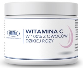 WITAMINA C Z DZIKIEJ RÓŻY W PROSZKU (1000 mg) 300 g - JANTAR (1 szt.)