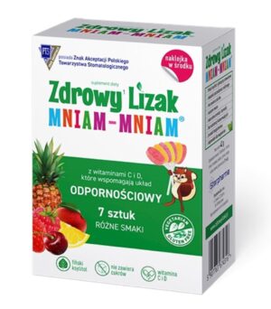 LIZAKI MIX SMAKÓW NA ODPORNOŚĆ BEZ CUKRU BEZGLUTENOWY (7 szt.) 42 g - MNIAM MNIAM STARPHARMA (2 szt.)