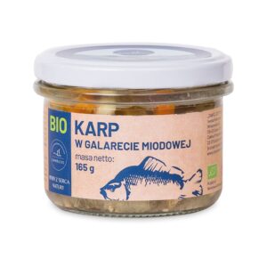 KARP W GALARECIE MIODOWEJ BIO 165 g (SŁOIK) - GOSPODARSTWO RYBACKIE ZAWÓLCZE (1 szt.)