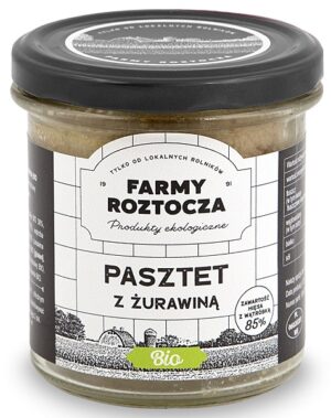 PASZTET DROBIOWO - WIEPRZOWY Z ŻURAWINĄ BIO 180 g (SŁOIK) - FARMY ROZTOCZA (2 szt.)