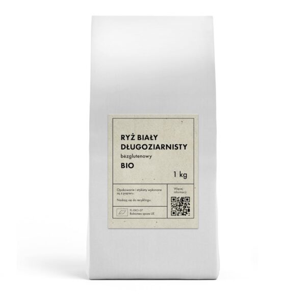 RYŻ BIAŁY DŁUGOZIARNISTY BEZGLUTENOWY BIO 1 kg - THE PLANET (2 szt.)
